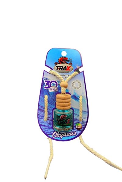 TRAX Oto Araç Ayna Asma Şişe Cam Koku Okyanus Aromalı Oto Parfümü 8ml