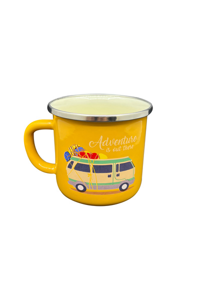 Orgaz Orcamp Retro Emaye Kupa Bardak Adventure Hardal (OUT-1900)