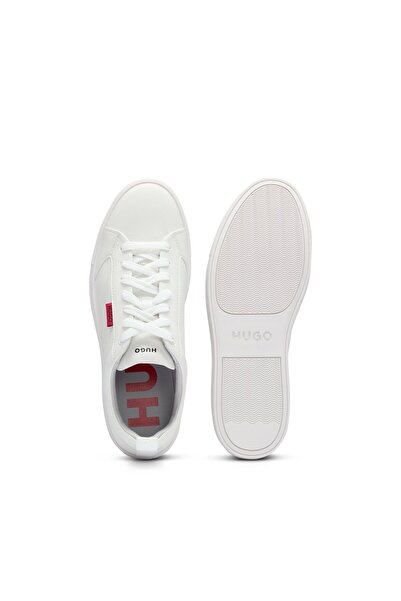 HUGO Logo Bayraklı, Suni Deriden Kap-tabanlı Spor Ayakkabı