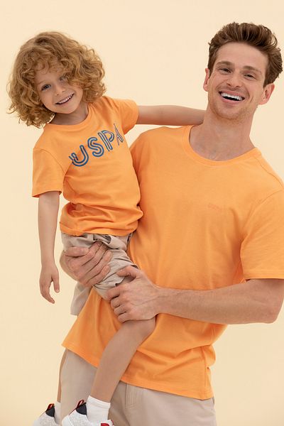 U.S. Polo Assn. Men's Orange Basic Crew Neck T-Shirt 50264918 -Vr051