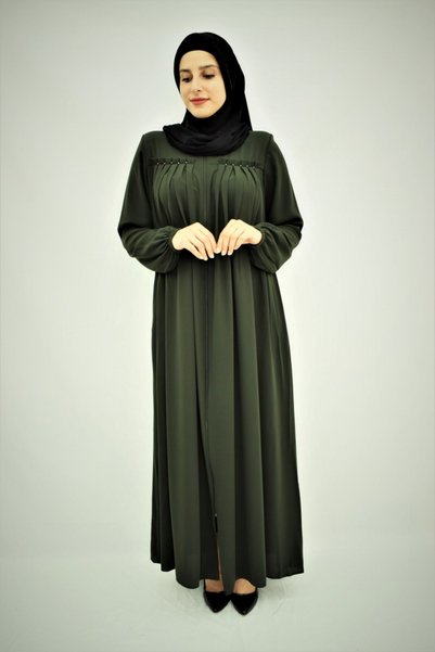 METKAR Pleated Stoned Ferace 2040 Khaki