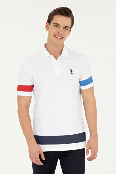 U.S. Polo Assn. Men's White Polo Neck T-Shirt 50264983 -Vr013
