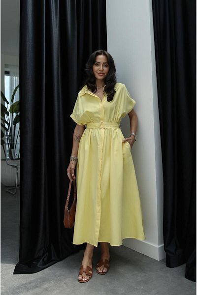 Havoş Φόρεμα Solaro Arched Yellow