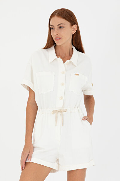 U.S. Polo Assn. Women's Ecru Jean Jumpsuit 50265305 -Vr019