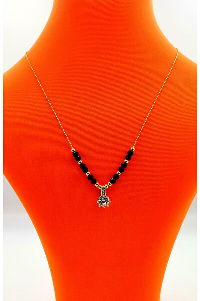 Monalisa Home قلادة ذهبية اللون بتصميم خاص مع شكل سلسلة