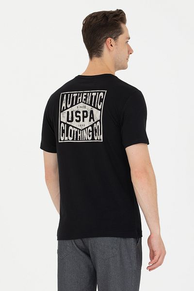 U.S. Polo Assn. Ανδρικό μπλουζάκι με μαύρη λαιμόκοψη 50264977 -VR046