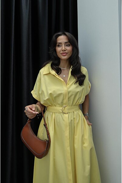 Havoş Solaro Yellow Dress with Belt