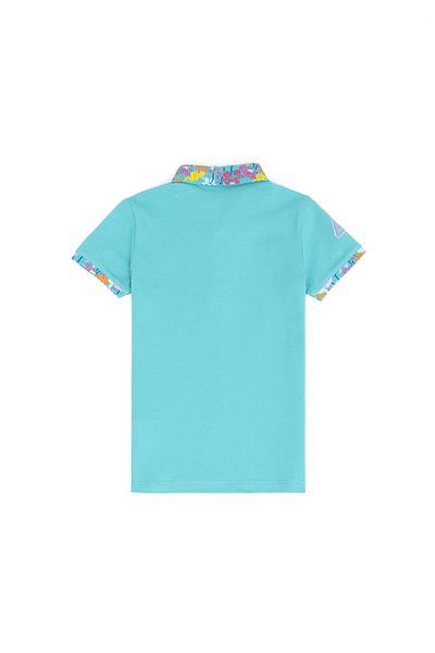 U.S. Polo Assn. Тениска с поло яка в цвят мента за момичета 50265667-vr090