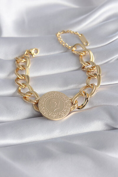 Skygo سوار نسائي من الفولاذ باللون الذهبي 316L بتصميم سفلي كامل من درب التبان...