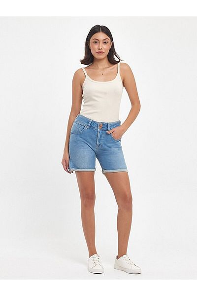 Ltb Pantaloni scurți Jeans Rosina cu talie mijlocie