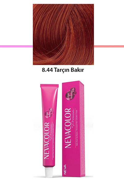 Neva Color Premium 8.44 Cinnamon Copper - Permanent Cream Hair Dye 50 g Tube - Etc7078-6785