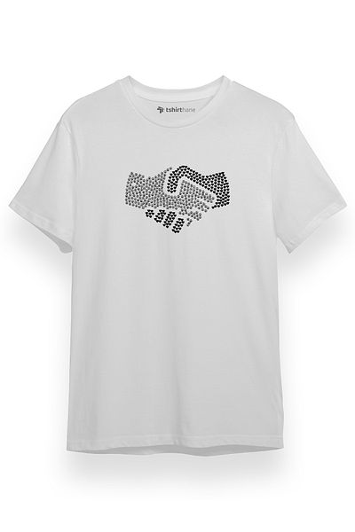 Tshirthane Ανδρικό μπλουζάκι με κοντό μανίκι Shake Hands Icon
