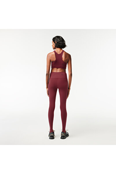 Lacoste Kadın Slim Fit Bordo Tayt