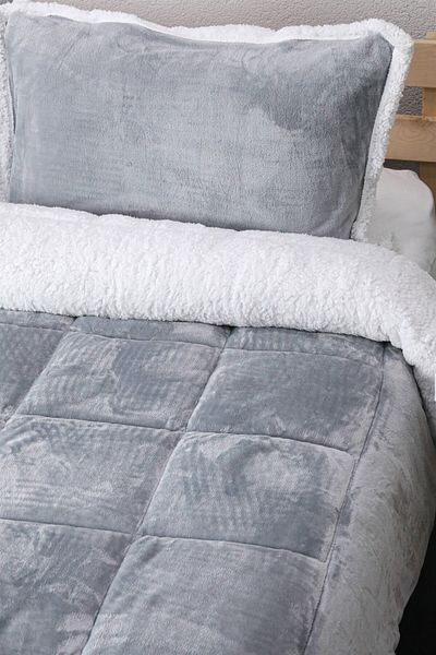 FAVORA Comforter Single Blanket Set - Gray