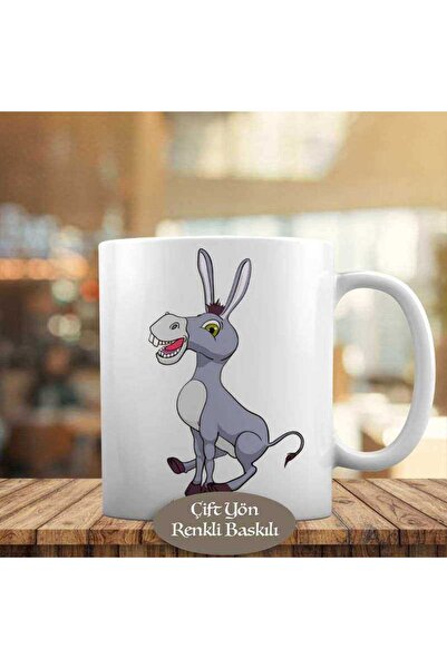Genel Markalar Sevimli Hayvan Eşşek -Donkey Baskılı Kupa Bardak Hediyelik-2309