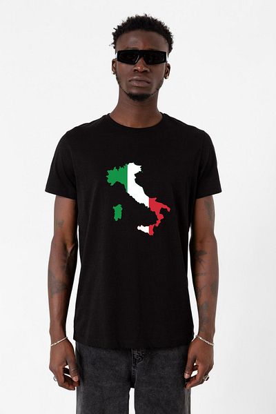 Tshirthane Euro 24 Italy Μαύρο ανδρικό μπλουζάκι