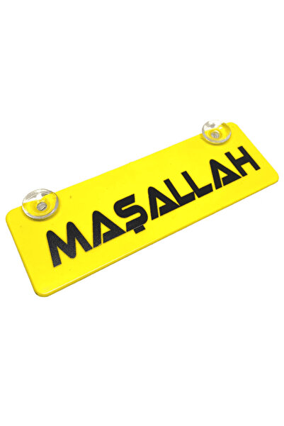 Genel Markalar Maşallah Yazılı Sarı Dekoratif Plaka - Yeni Nesil Vantuzlu Ev ...