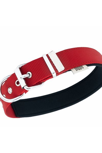 SAVEX Doggie Comfort Woven Bone Collar Red 3.0*42-50 Cm (DSBT-3062 M)