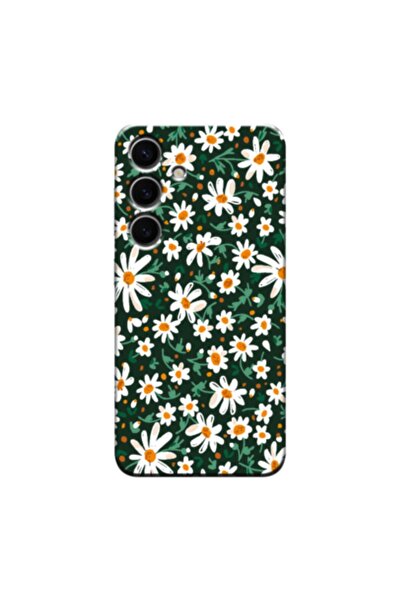 Zebana حافظة سيليكون متوافقة مع هاتف سامسونج جالاكسي S24 زهور الربيع 4 (مطبوعة)