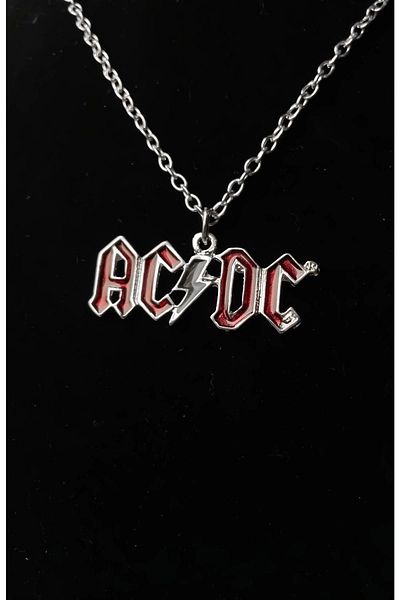DarkellaStore Gothic Red Gilded Ac Dc Group Necklace