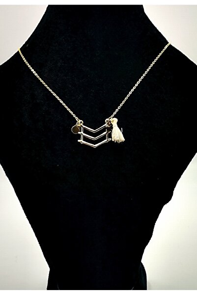 Monalisa Home قلادة ذهبية اللون بتصميم خاص مع شكل سلسلة