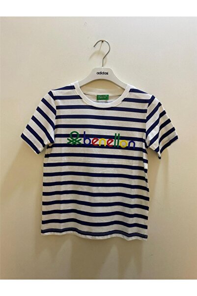 Benetton United Colors of Benetton Boy's Striped White T-shirt BNT-B21392