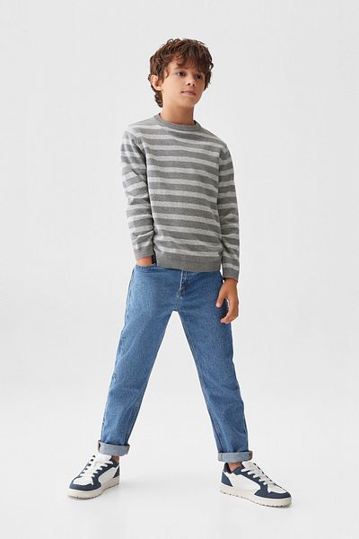 MANGO Kids Gestreifter Yarn-Sweater