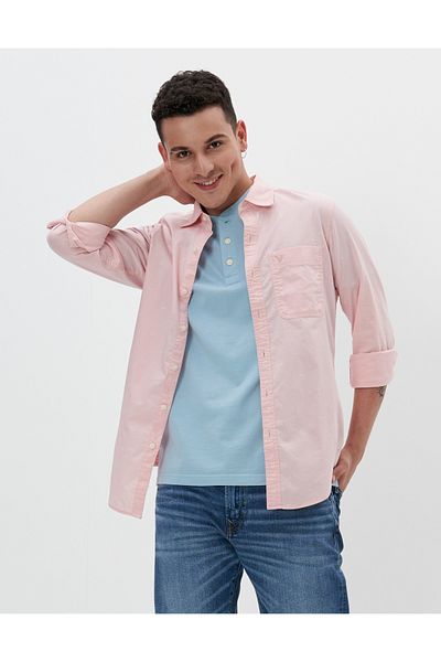 AMERICAN EAGLE Ae Printed Slim Fit Button-Up Shirt U-0153-2361-169