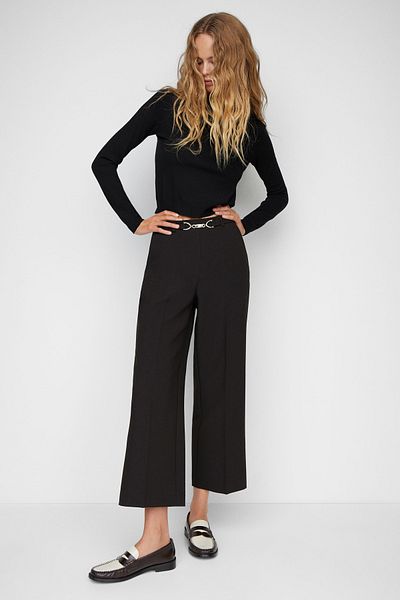 MANGO Belt Culottes Trousers