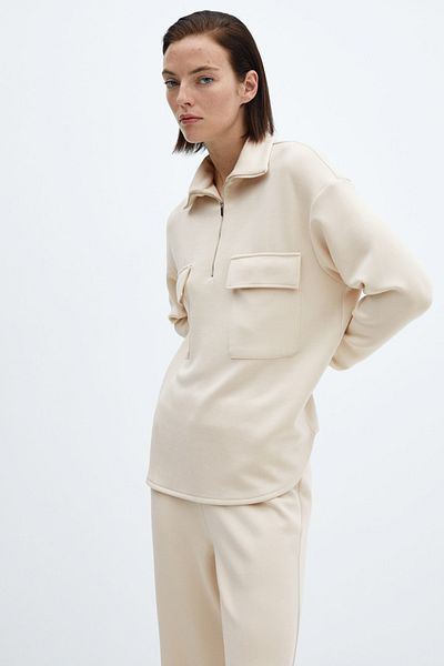 MANGO Φούτερ με patch pocket