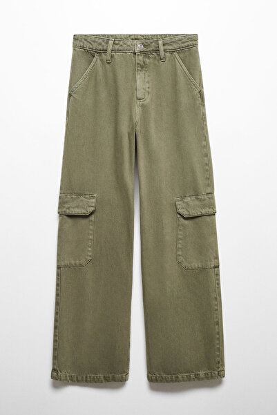 MANGO Woman Wideleg Cargo Jeans