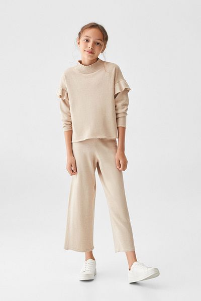MANGO Kids Βολάν λεπτομέρεια ιδρώτα
