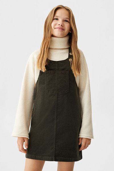 MANGO Kids Φόρεμα Algodon Pinafore για Πινότολ