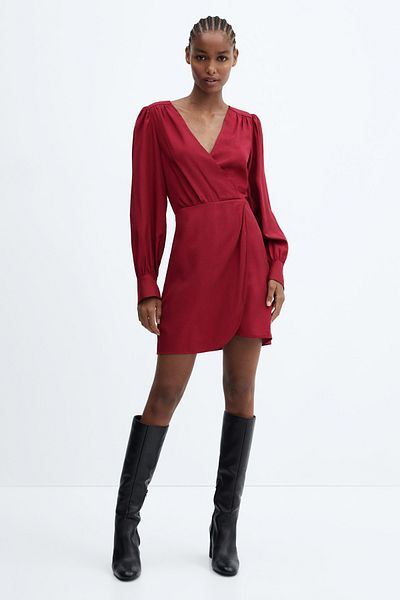 MANGO Burgundy Women Dresses Styles Prices Trendyol