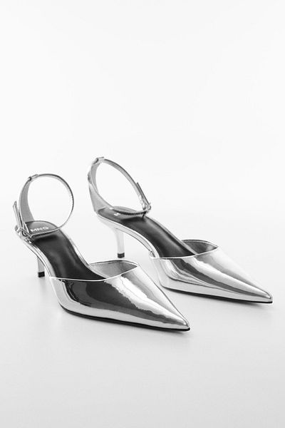 MANGO Metallische Absatzschuhe