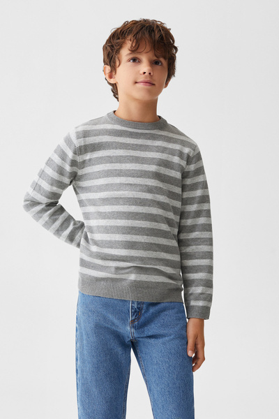 MANGO Kids Gestreifter Yarn-Sweater