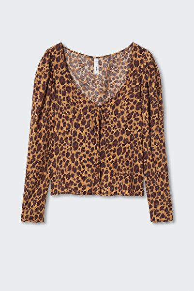 MANGO Woman Animal print blouse