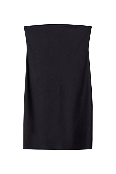 MANGO Woman Bezešvé šaty bez ramínek