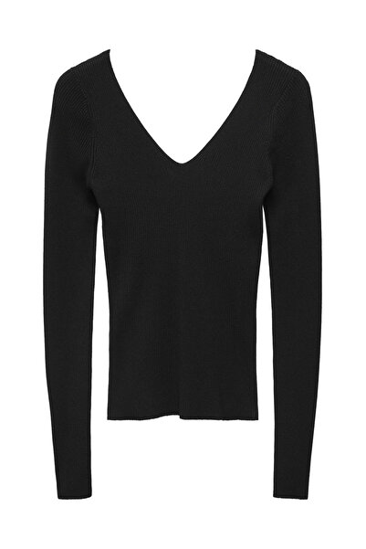 MANGO Žebrovaný svetr s nízkým střihem zad