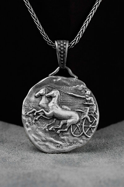 Savis Silver Makedon Kralı Philip Sikke 925 Ayar Gümüş Kolye