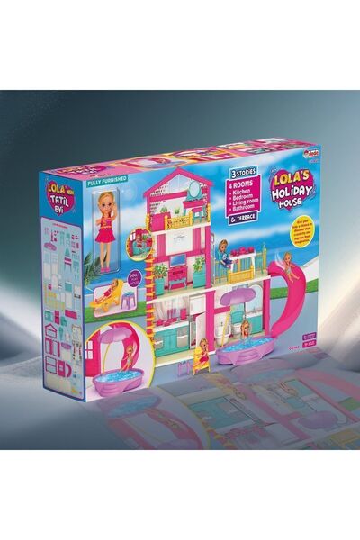 RAMUKE 3 KATLI 4 ODALI TATİL EVİ LOLA KAYDIRAKLI TERASLI OYUN EVİ