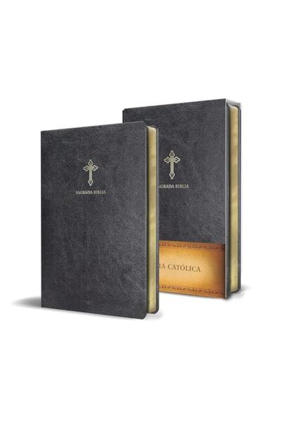 Penguin Random House Biblia Catolica En Espanol Simil Piel Negro Tamano Compa...