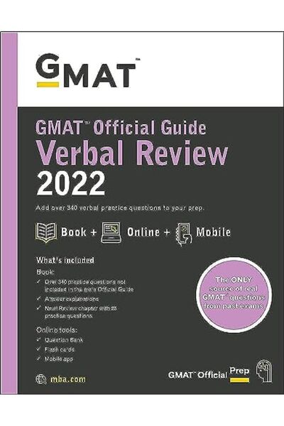 Wiley دليل GMAT الرسمي للمراجعة الشفهية 2022 كتاب + بنك أسئلة عبر الإنترنت