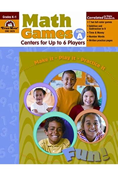 Evan Moor Educational Math Games Centers For Up To 6 Players Level A