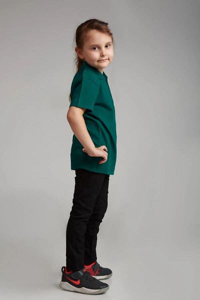 Ümiteks world of clothes Σχολικό μπλουζάκι Khaki Green Polo Neck 100% Cotton - Κοντό μανίκι
