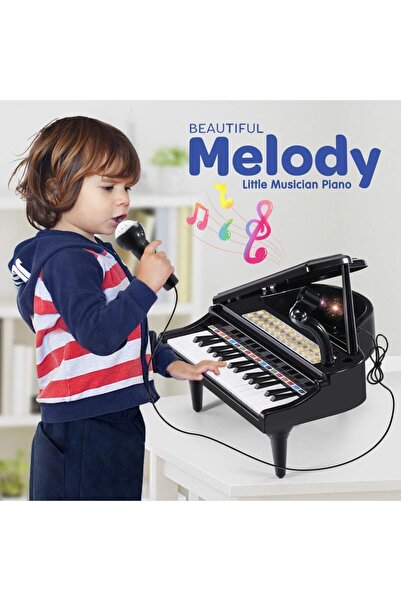 Cici Oyuncak Çocuk Tuşlu Piano Org Siyah Müzik Enstürmanları High Quality