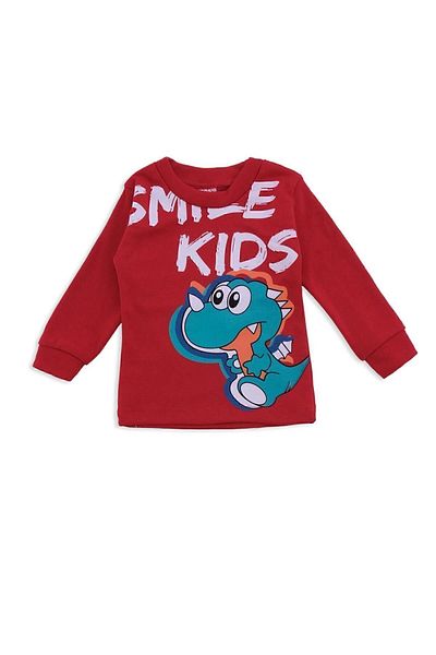 Bebelop Baby Boy Dinosaur Printed Seasonal 2-Piece Top and Bottom Tracksuit Set