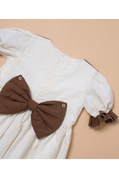 inMini Vintage Girl's Dress with Heart - Bow Detail