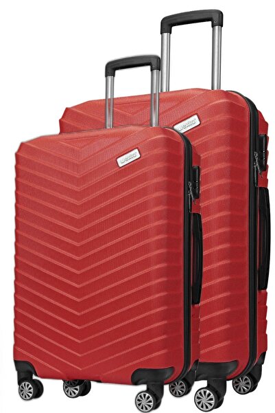 Wexta WX-1001 Bordo Büyük&Orta 2'Li Set Valiz/Bavul