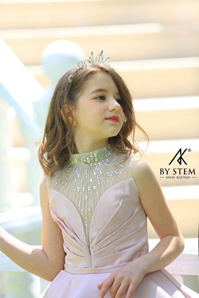 Ribbon kids kız çocuk düğün mezuniyet çıkartılabilir perelin elbise